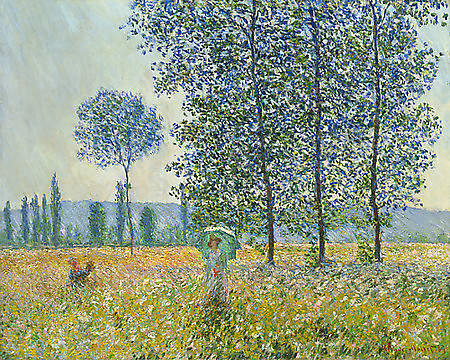 Felder im Frühling von Monet,Claude