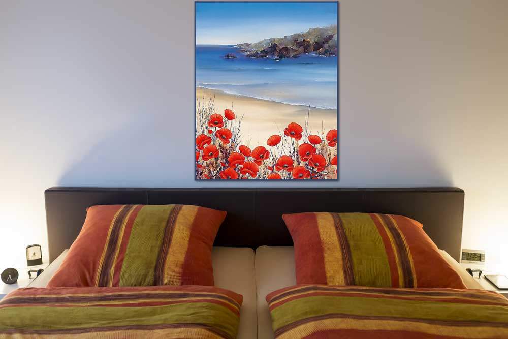 Poppies by the Sea von Mayes, Hilary