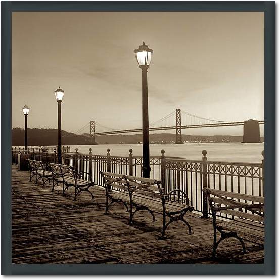 San Francisco Bay Bridge at Dusk von Alan Blaustein