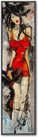 Femme en rouge von Isabelle Zacher-Finet
