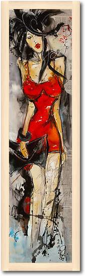 Femme en rouge von Isabelle Zacher-Finet