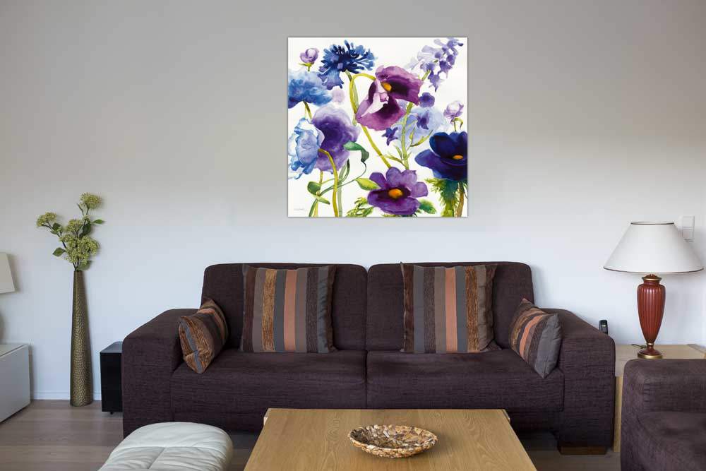 Blue and Purple Mixed Garden I von Shirley Novak