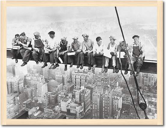Lunchtime Atop a Skyscraper, 1932 von Charles Ebbets