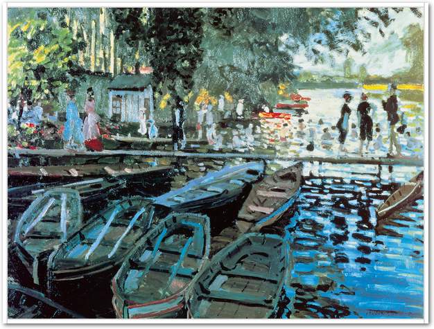 Bathers at la Grenouillers       von Claude Monet