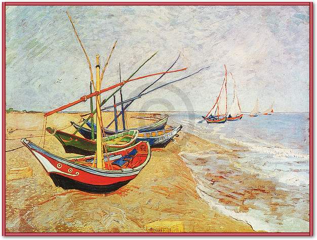 Barche sulla spiaggia            von Vincent Van Gogh