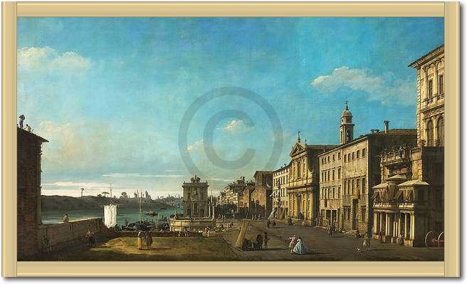 Ansicht der Via Ripetta in Rom   von Canaletto
