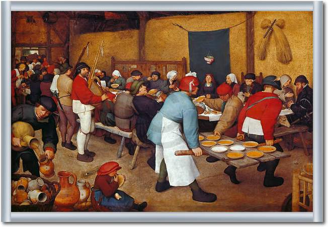 Bauernhochzeit                   von Pieter d. Ä. Brueghel
