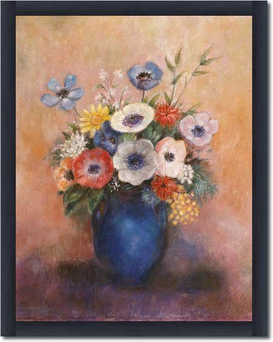 Blumen in einer blauen Vase      von Odilon Redon