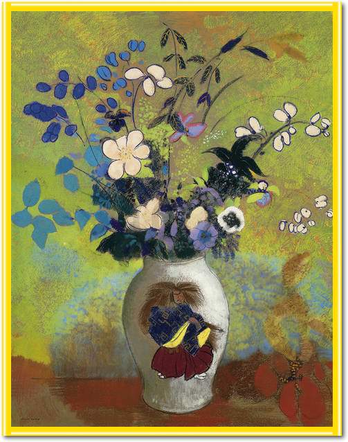 Blumen in einer Vase             von Odilon Redon
