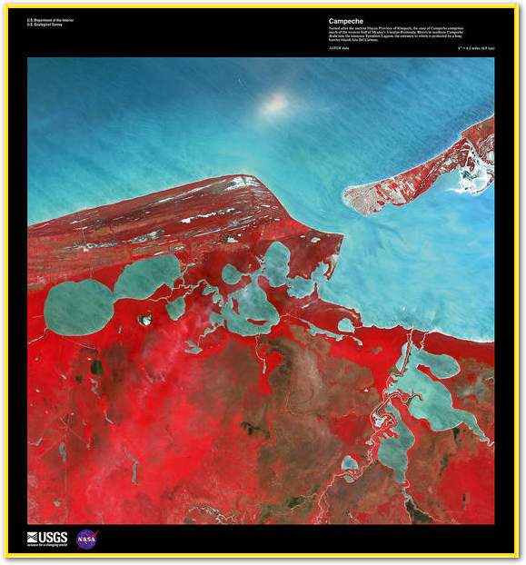 Campeche                         von Landsat-7