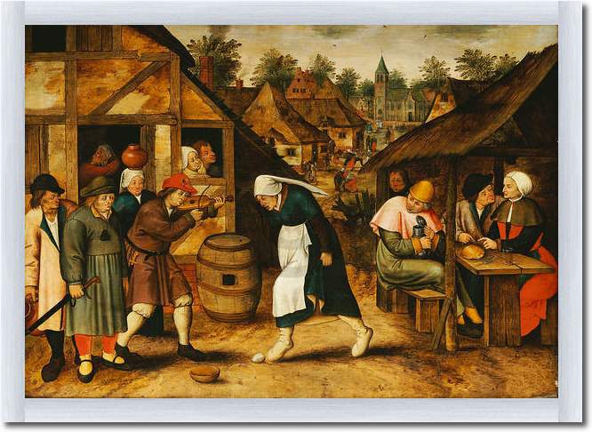 Der Eiertanz                     von Pieter III Brueghel