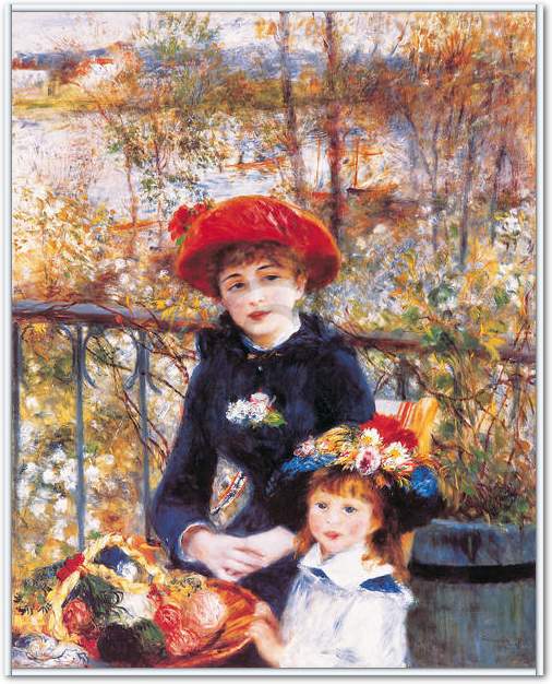 Deux soeurs sur la terrasse      von Auguste Renoir