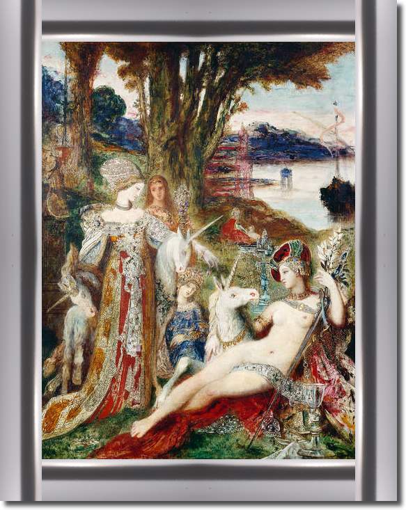 Die Einhörner                    von Gustave Moreau