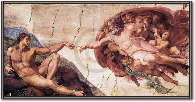 Die Erschaffung Adams            von Michelangelo
