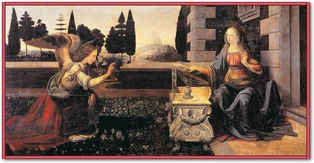 Die Verkündigung Mariae          von Leonardo Da Vinci