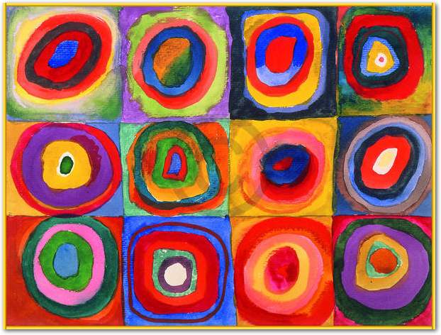 Farbstudie - Quadrate und...     von Wassily Kandinsky