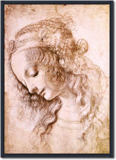 Frauenkopf                       von Leonardo Da Vinci
