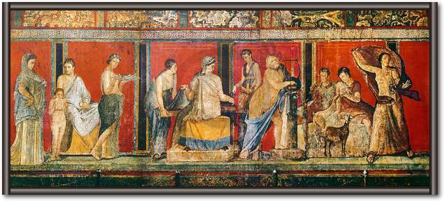 Fresko, Dionysische Mysterien    von Pompeji