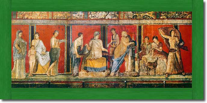 Fresko, Dionysische Mysterien    von Pompeji