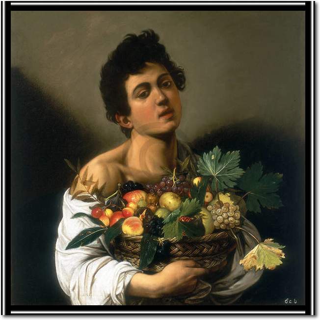 Junger Mann mit Fruchtkorb       von Caravaggio