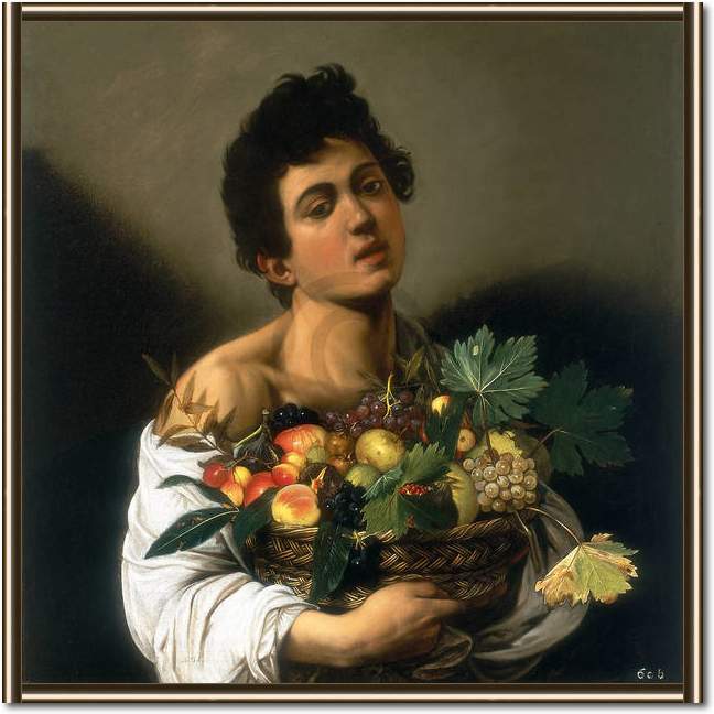 Junger Mann mit Fruchtkorb       von Caravaggio