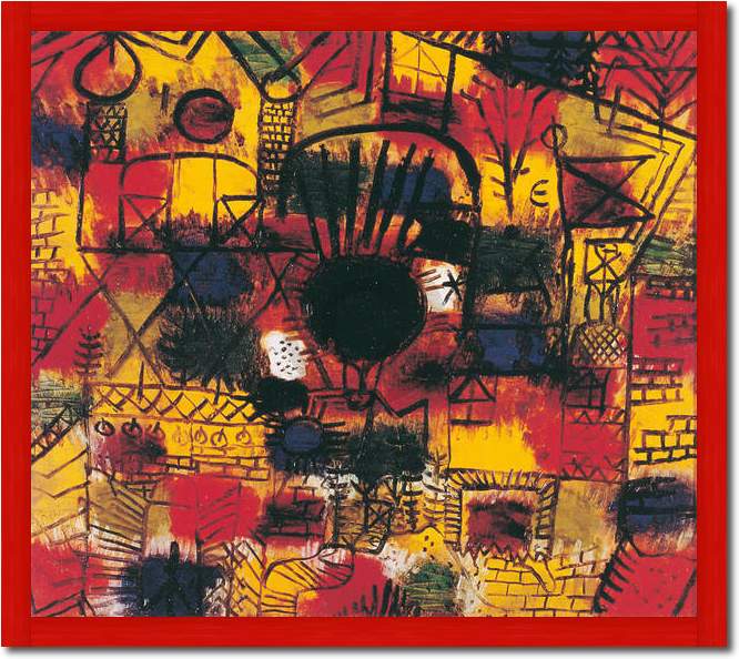 Komposition mit schwazem Punkt   von Paul Klee