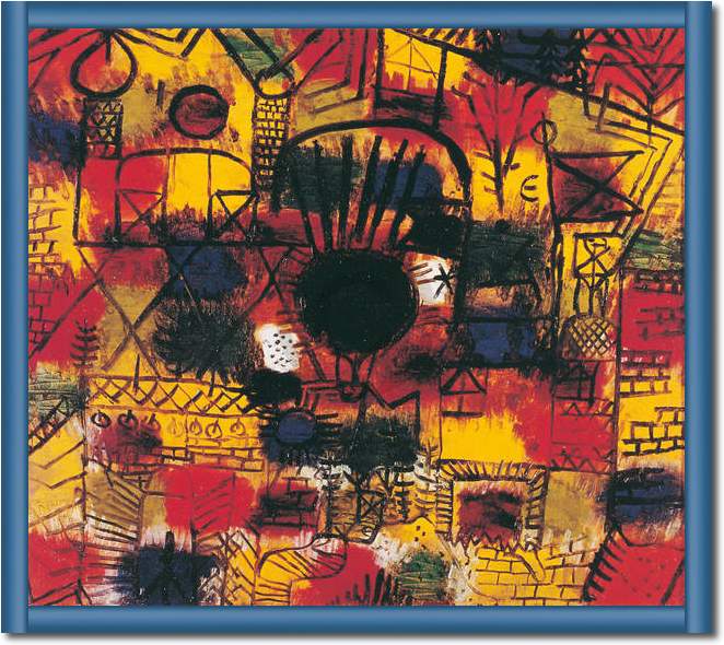Komposition mit schwazem Punkt   von Paul Klee