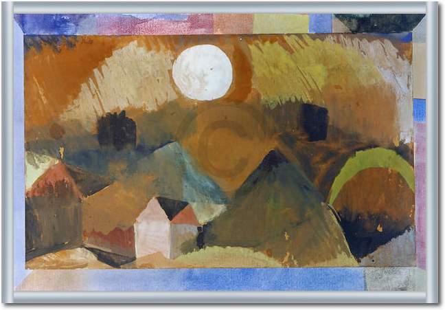 Landschaft mit Rot mit weißem    von Paul Klee