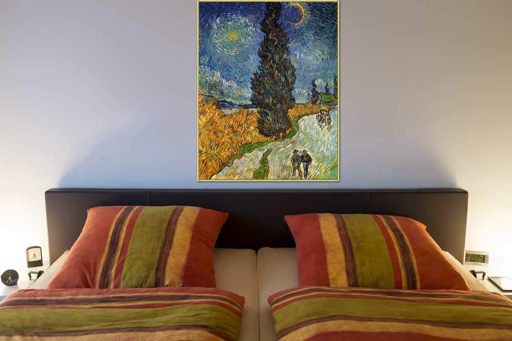 Landstrasse mit Zypresse und Ste von Vincent Van Gogh