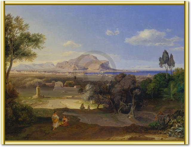 Palermo mit Monte Pellegrini     von Carl Rottmann