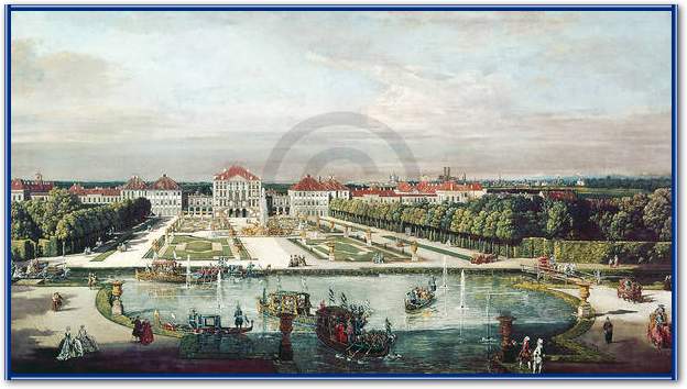 Schloß Nymphenburg, München      von Canaletto