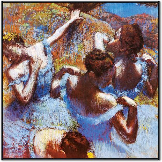 Tänzerinnen in blauen Kostümen   von Edgar Degas