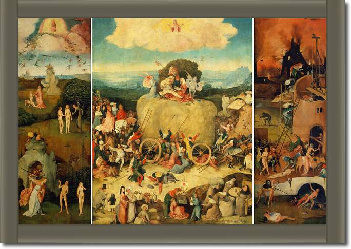 Triptychon der Heuwagen          von Hieronymus Bosch