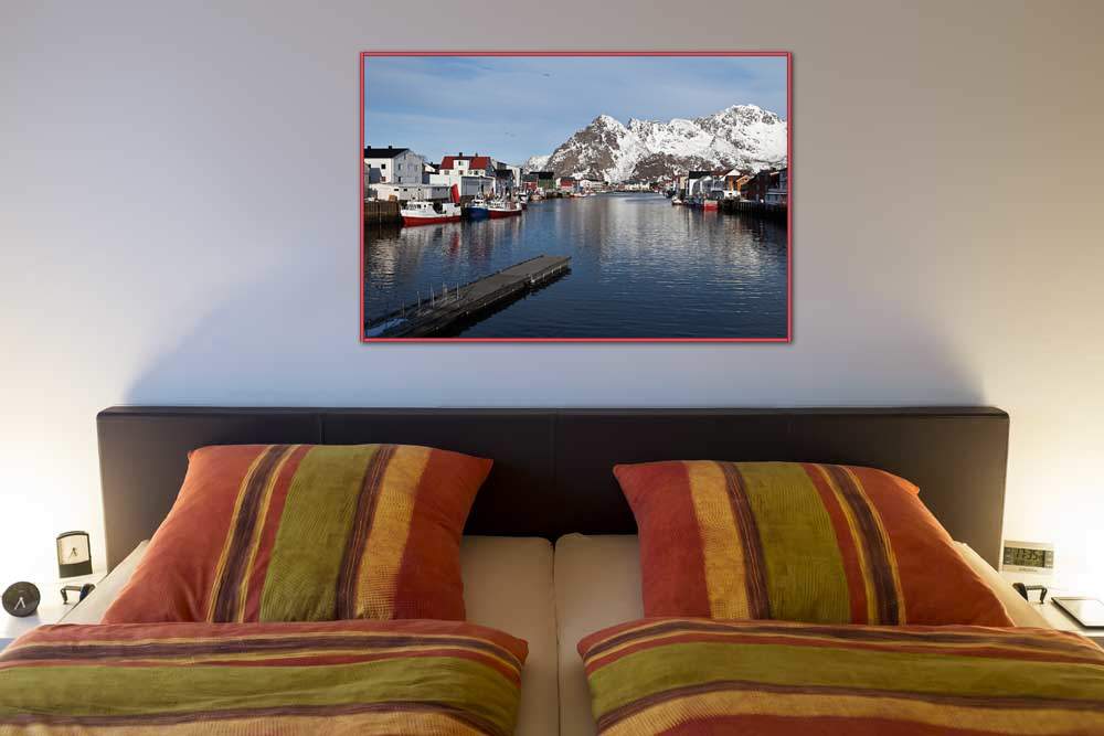Henningsvaer Hafen  Lofoten im Winter von Rolf Fischer