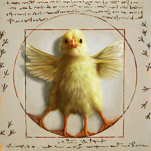 Vitruvian Chick von Lucia Heffernan