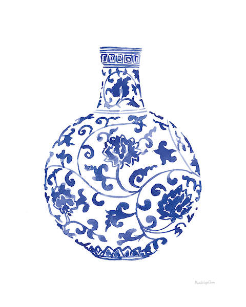 Chinoiserie Vase III von Mercedes Lopez Charro