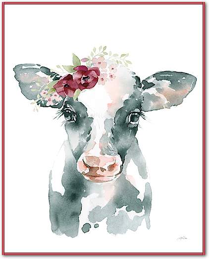 Floral Cow von Katrina Pete