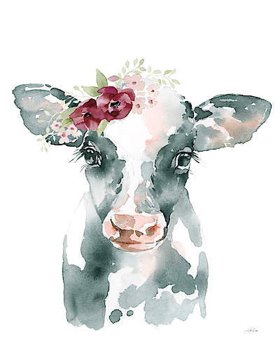 Floral Cow von Katrina Pete