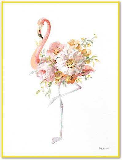 Floral Flamingo II von Danhui Nai