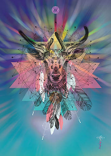 Cosmic Deer von Karin Roberts