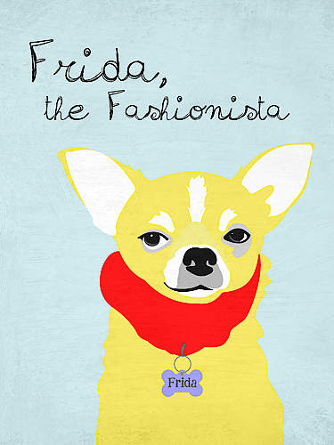 Frida the Fashionista Chihuahua von Ginger Oliphant