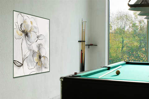 Silver Florals II von PI Studio