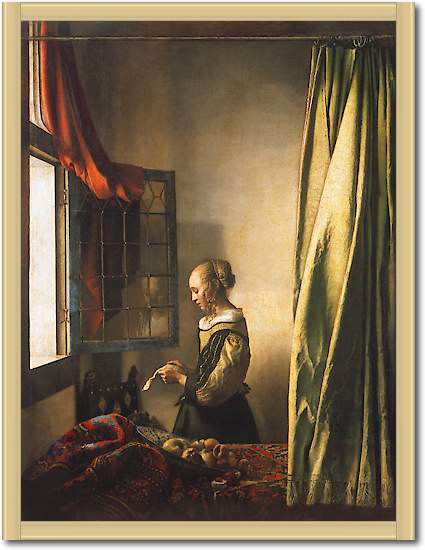 Briefleserin am offenen Fenster von Jan Vermeer van Delft