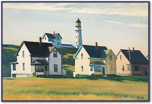 Lighthouse Village (also known as Cape Elizabeth von Edward Hopper