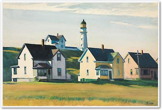 Lighthouse Village (also known as Cape Elizabeth von Edward Hopper