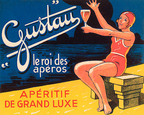 Gustau Aperetif von Vintage Booze Labels