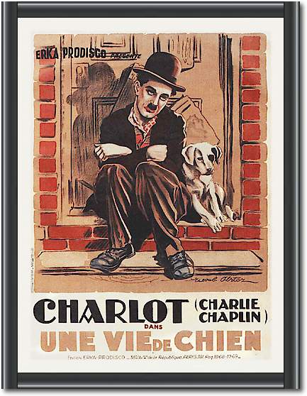 Charlie Chaplin - French - A Dog's Life, 1918 von Hollywood Photo Archive