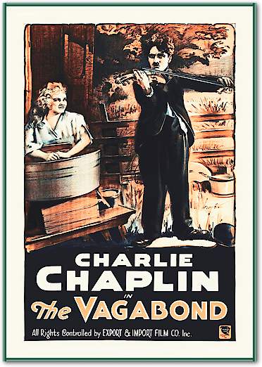 Charlie Chaplin - French - The Vagabond, 1916 von Hollywood Photo Archive