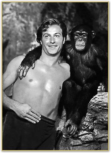 Lex Barker with Cheeta von Hollywood Photo Archive