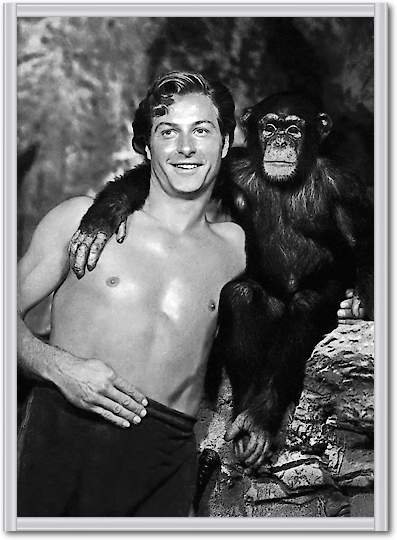 Lex Barker with Cheeta von Hollywood Photo Archive